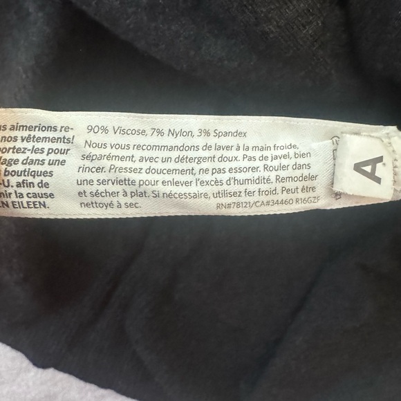 Eileen Fisher Colorblock Knit Oversized Tunic Oversized Knit Sweater L BlackGrey - Picture 10 of 13